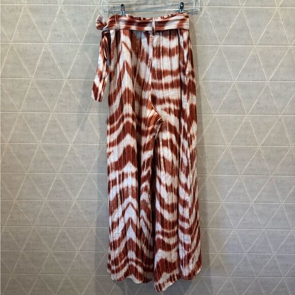 BANANA REPUBLIC ZEBRA PRINT WIDE LEG MERIDIAN LINEN PANT  #860389 - Picture 6 of 8